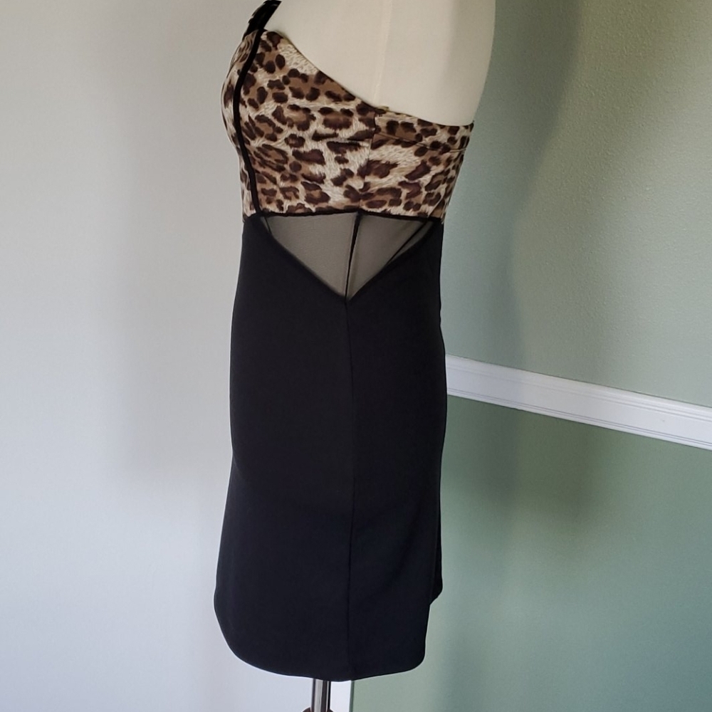 LEOPARD PRINT STRAPLESS DRESS BY TOSKA - Picture 4 of 7